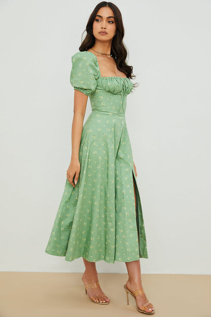 Aviana - Robe à Manches Bouffantes Bloom