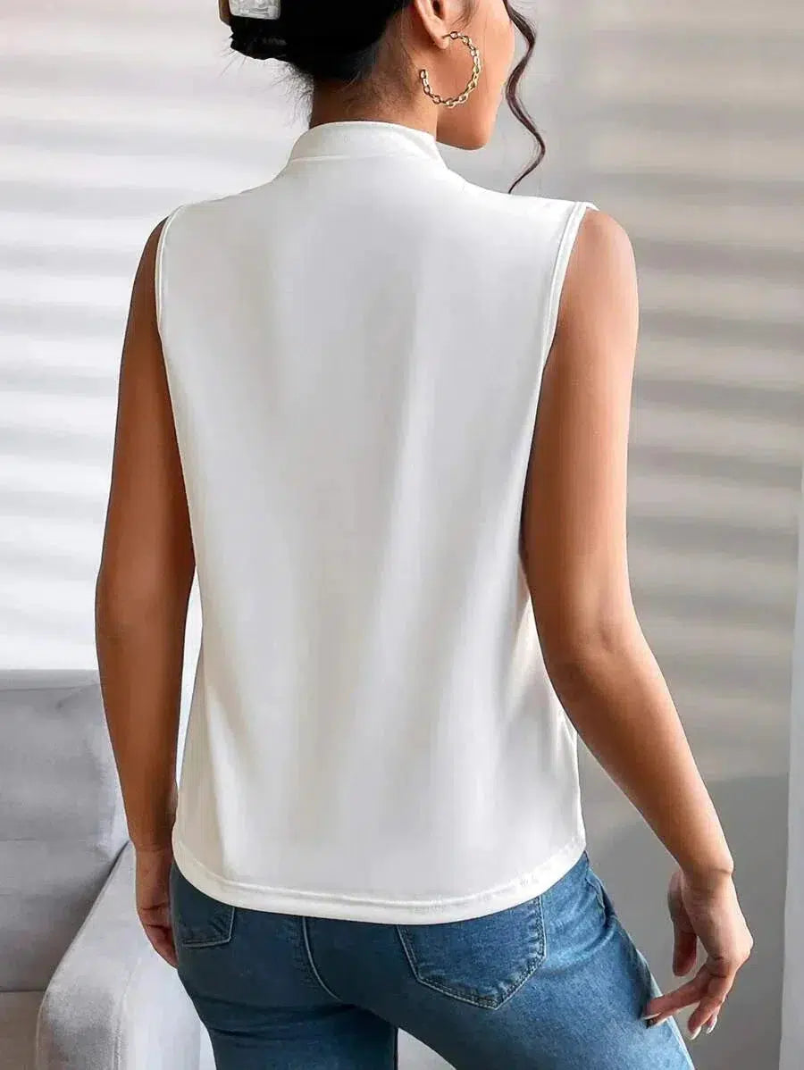 Haut uni sans manches vintage