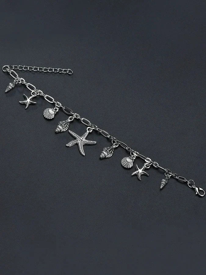 Bracelet de cheville vintage classique en forme d'étoile de mer