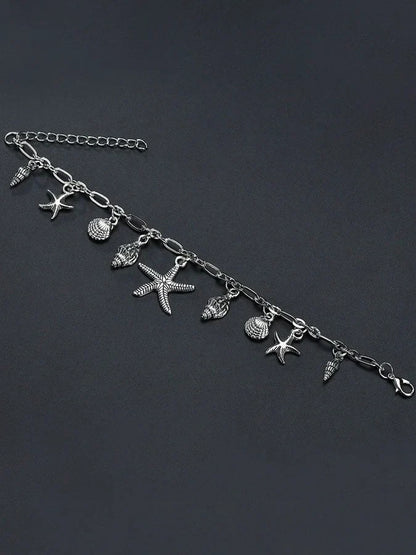 Bracelet de cheville vintage classique en forme d'étoile de mer