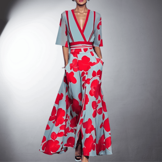 Lena™ | Robe florale élégante faite à la main