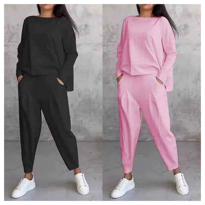 FRANÇOISE - ENSEMBLE 2 PIÈCES HAUT À MANCHES LONGUES ET PANTALON