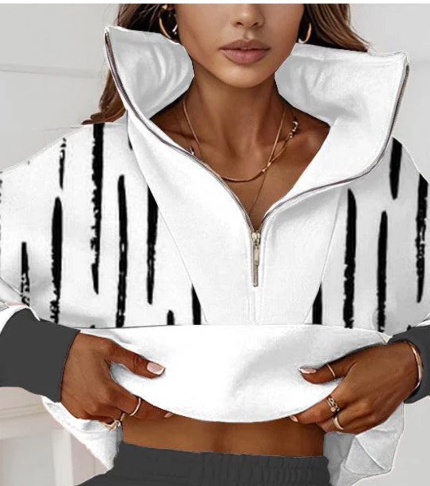 Ensemble deux pièces chic noir et blanc