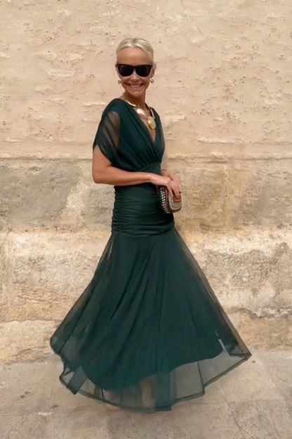 Louise™ Robe Longue de Cérémonie Élégante avec Décolleté en V