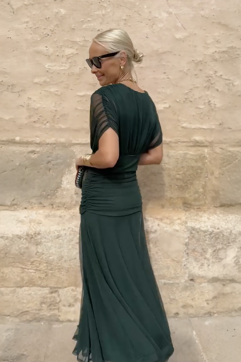 Louise™ Robe Longue de Cérémonie Élégante avec Décolleté en V