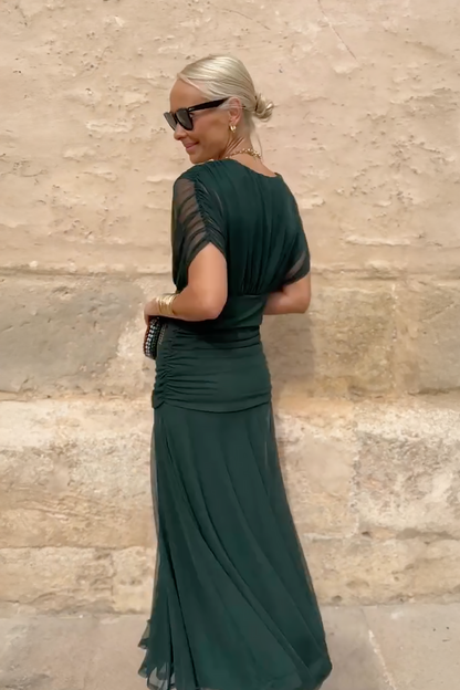 Louise™ Robe Longue de Cérémonie Élégante avec Décolleté en V