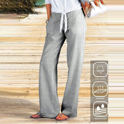 Pantalons à poches latérales rayés populaires