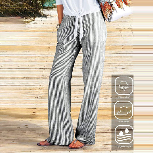 Pantalons à poches latérales rayés populaires