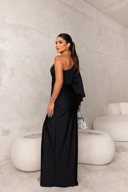 Araceli | Robe en satin à une manche