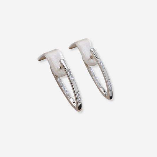 Boucles d'oreilles élégantes Sylvia en zircone