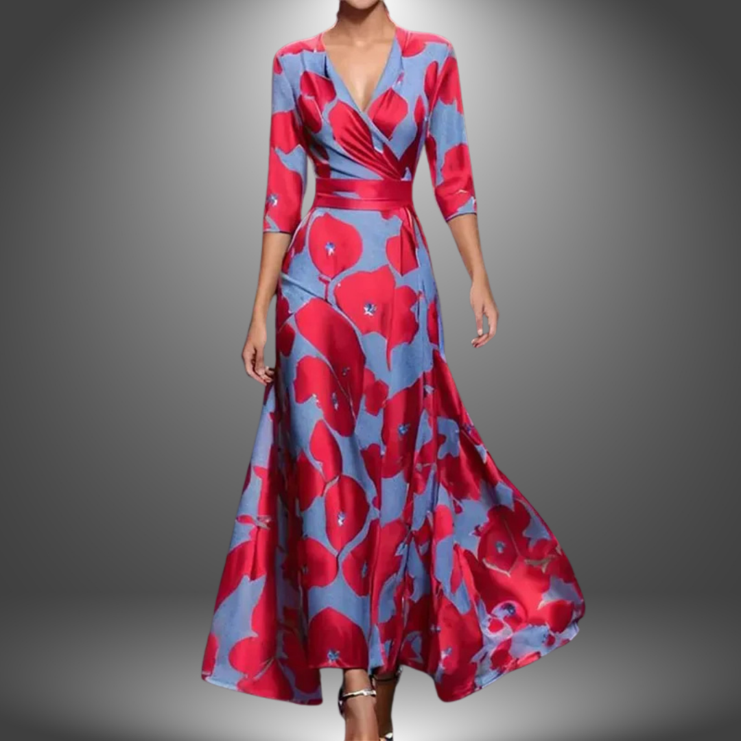 Marianne | Robe longue fleurie élégante