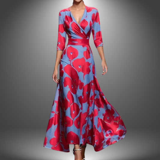 Marianne | Robe longue fleurie élégante