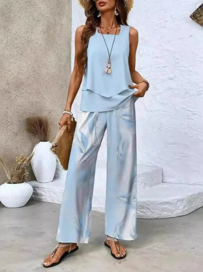 Ovelynra™ | Haut sans manches et pantalons à jambe large