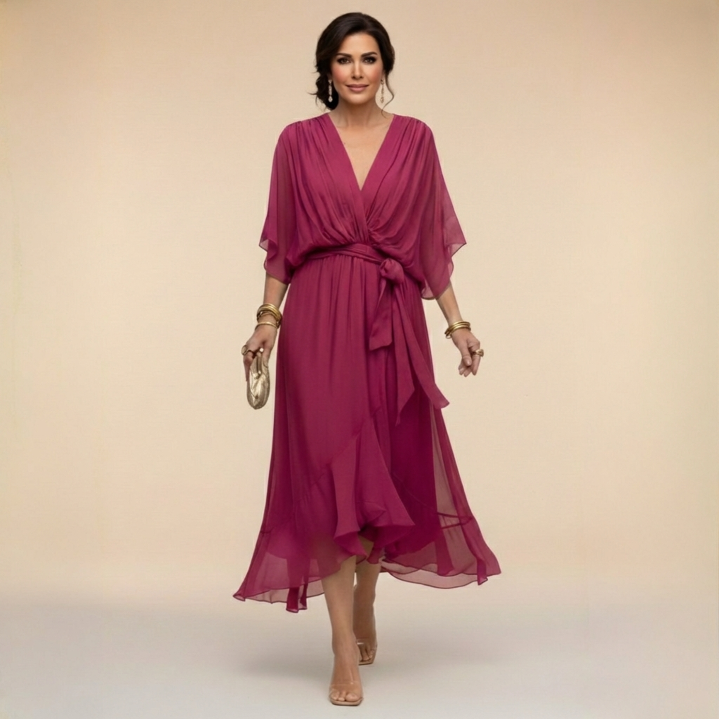 MARTA™ | Robe légère et transparente à col en V