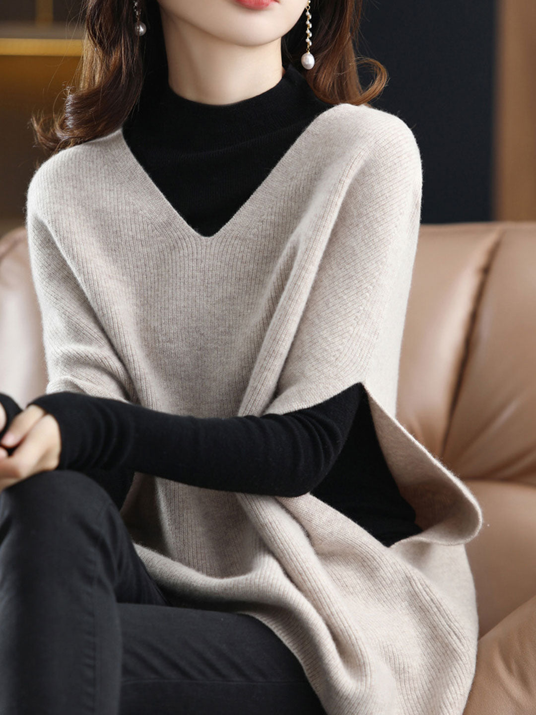 Jovanna - Gilet en tricot décontracté à col en V pour femmes