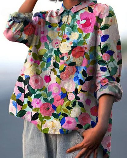 Lila - Blouse à imprimé floral