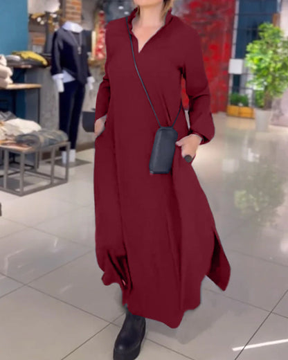Eva™ |Divers robe longue avec col et fente