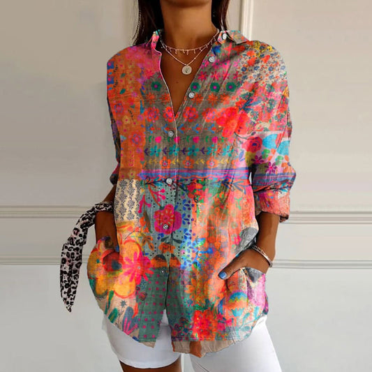 Léa™ | Chemisier Vintage À Imprimé Floral