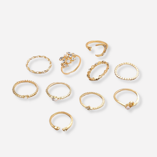 Lot de 10 bagues bohème Milly