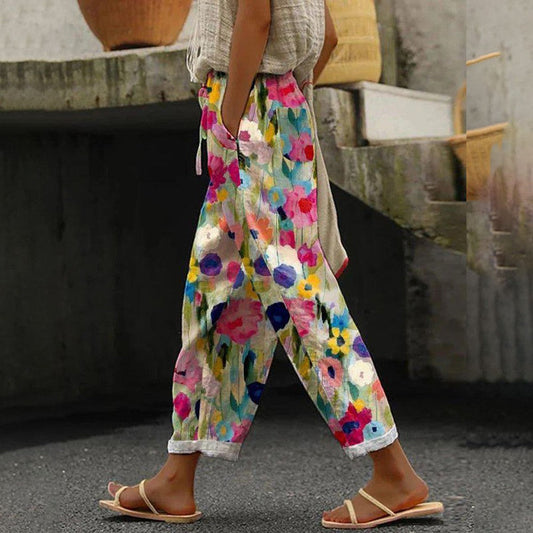 Pantalon à poche latérale imprimé attrayant