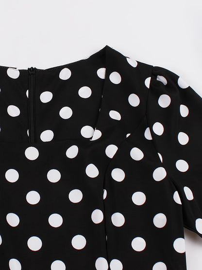 Marguerite™ | Robe pois élégante confortable intemporelle