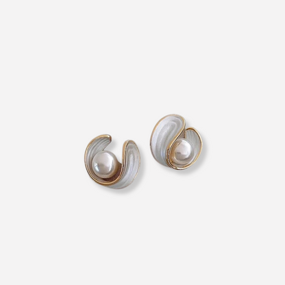 Boucles d'oreilles de luxe en opale blanche Antoinette