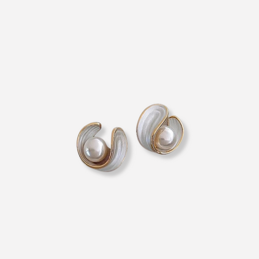 Boucles d'oreilles de luxe en opale blanche Antoinette