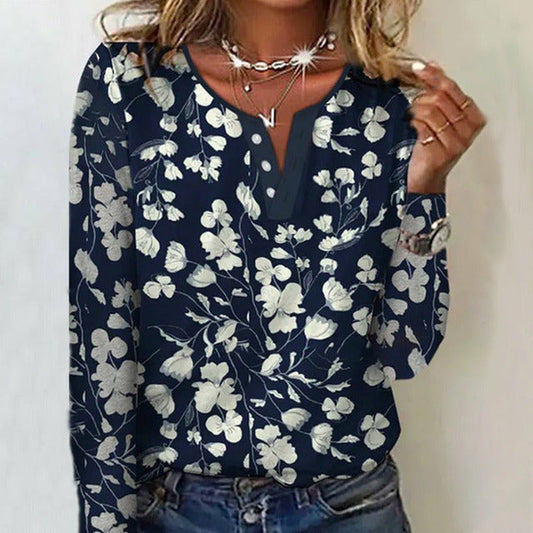 Élise™ | Blouse Décontractée À Imprimé Floral