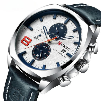 Montre de sport chronographe étanche au design militaire