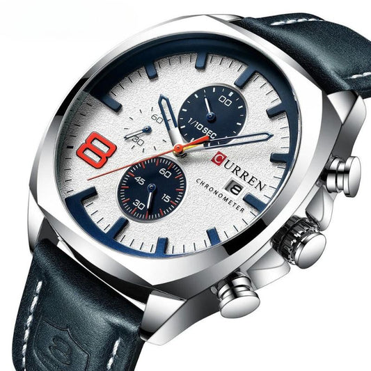 Montre de sport chronographe étanche au design militaire