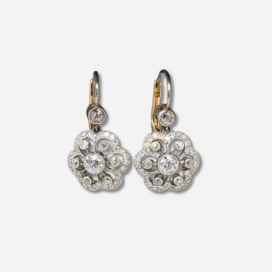 Boucles d'oreilles Mandala Vintage en cristal