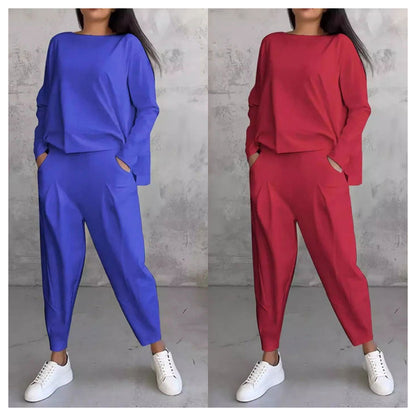 FRANÇOISE - ENSEMBLE 2 PIÈCES HAUT À MANCHES LONGUES ET PANTALON