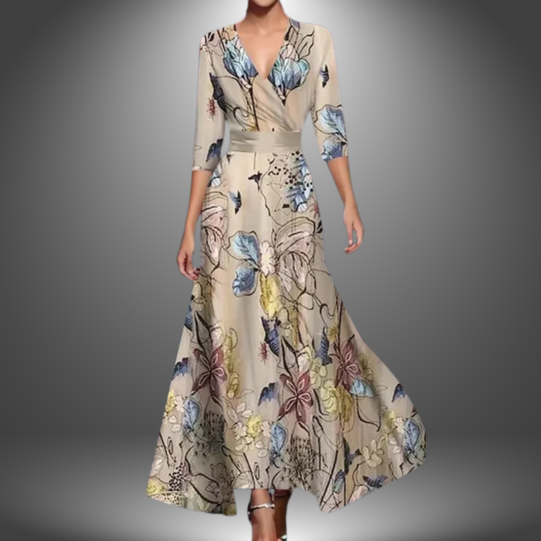 Marianne | Robe longue fleurie élégante