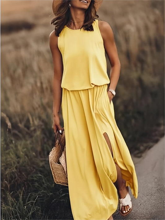 MAÏA – ROBE LONGUE SANS MANCHES