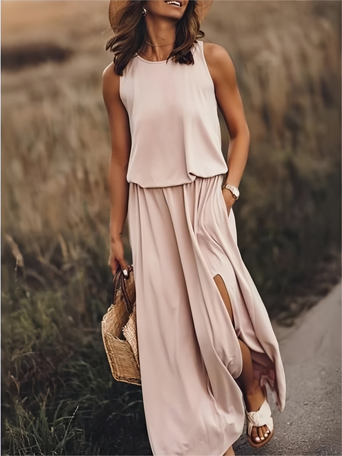 MAÏA – ROBE LONGUE SANS MANCHES
