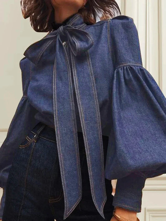 Christy™ | Blouse en jean bouffante