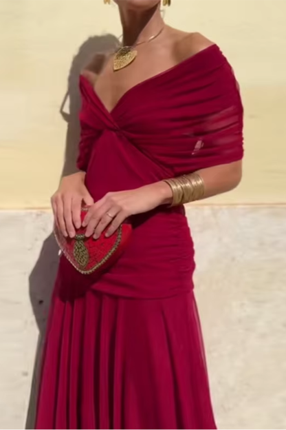 Louise™ Robe Longue de Cérémonie Élégante avec Décolleté en V