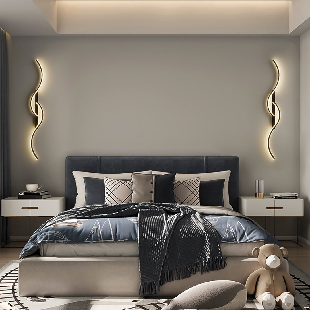 SwirlShine™ / Applique Murale Ondulée
