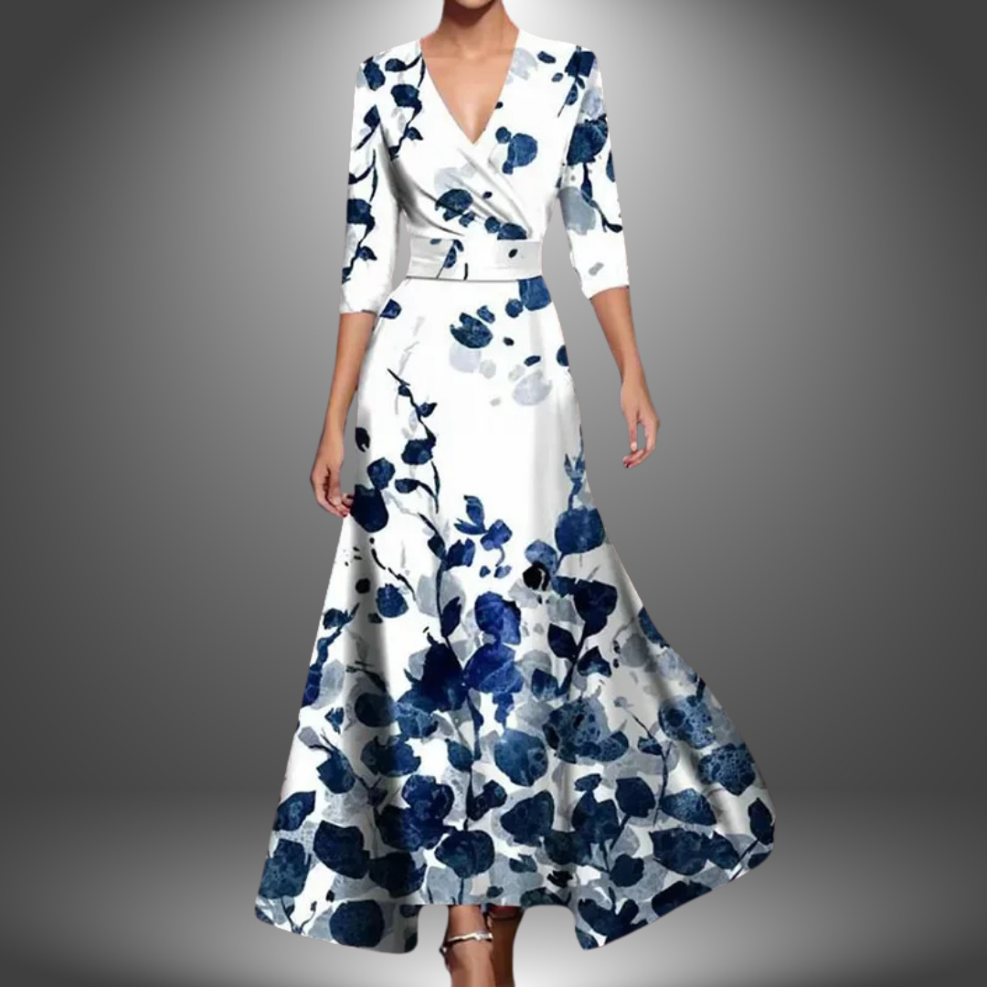 Marianne | Robe longue fleurie élégante