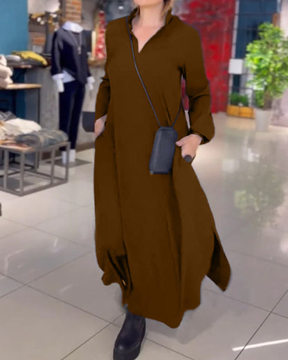 Eva™ |Divers robe longue avec col et fente