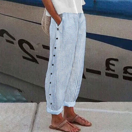 Pantalon bleu populaire à poches latérales