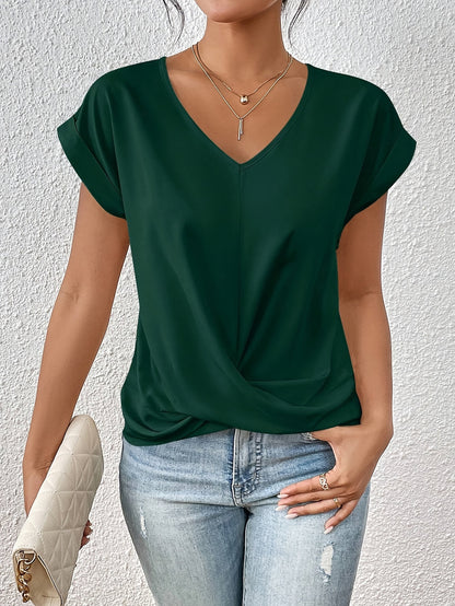 TARA – BLOUSE SIMPLE À COL EN V