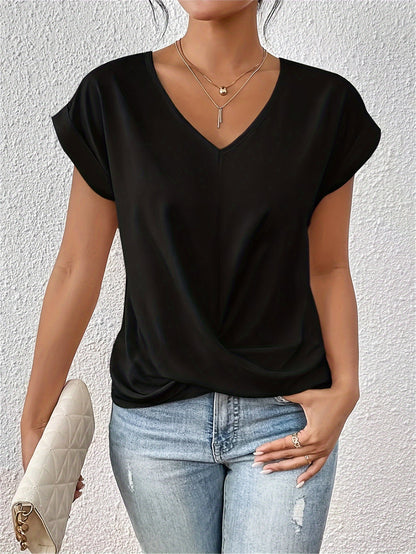 TARA – BLOUSE SIMPLE À COL EN V
