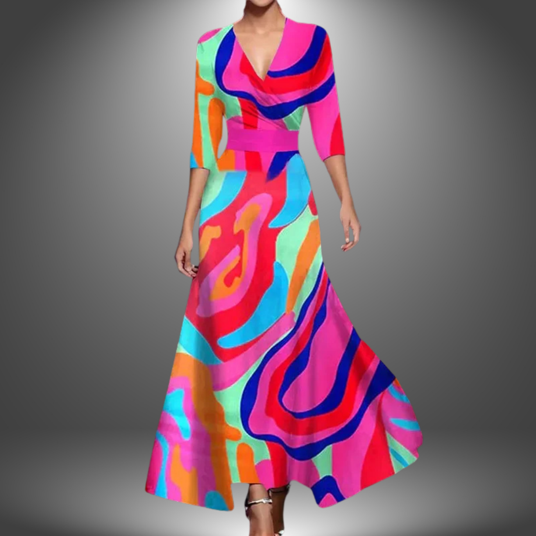 Marianne | Robe longue fleurie élégante