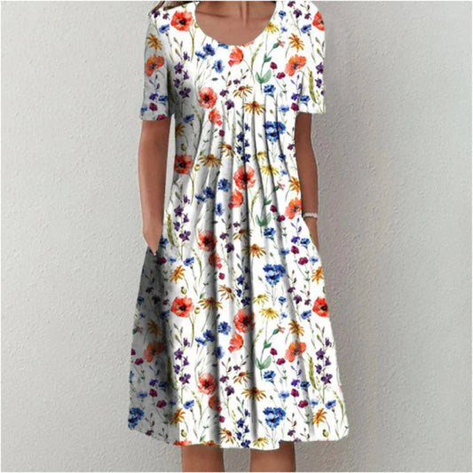 Hailey | Robe florale élégante et décontractée avec poches