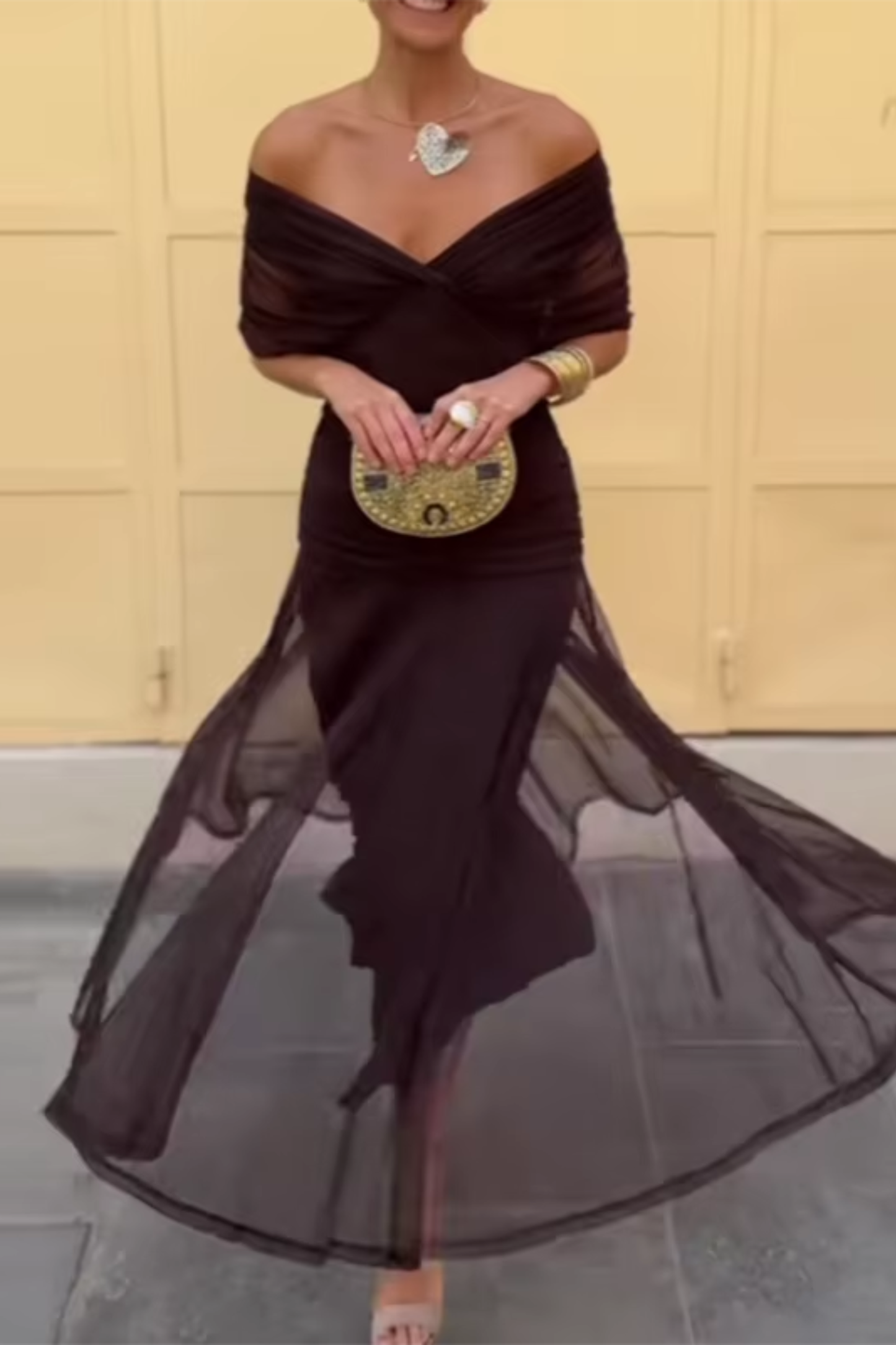 Louise™ Robe Longue de Cérémonie Élégante avec Décolleté en V