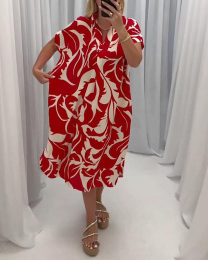 Olma™ | Robe décontractée à imprimé contrasté