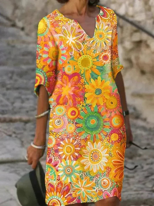 Alva | Robe fleurie vibrante