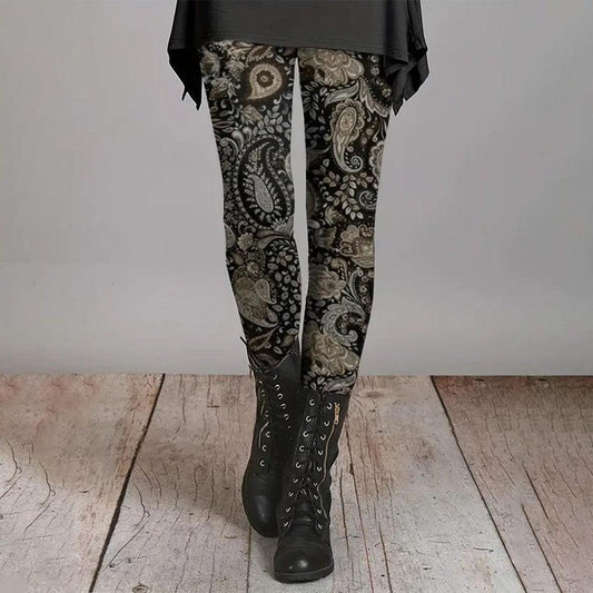 Pantalon noir imprimé abstrait