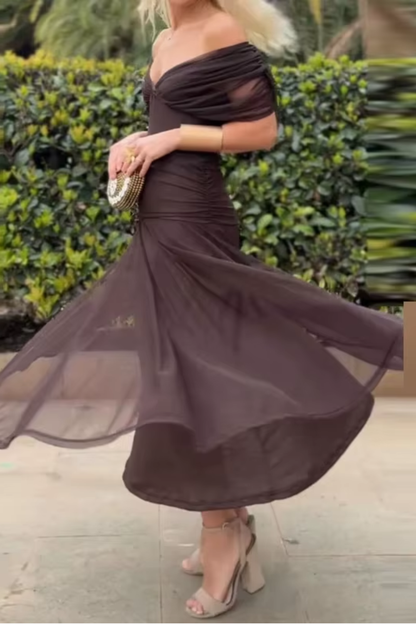 Louise™ Robe Longue de Cérémonie Élégante avec Décolleté en V
